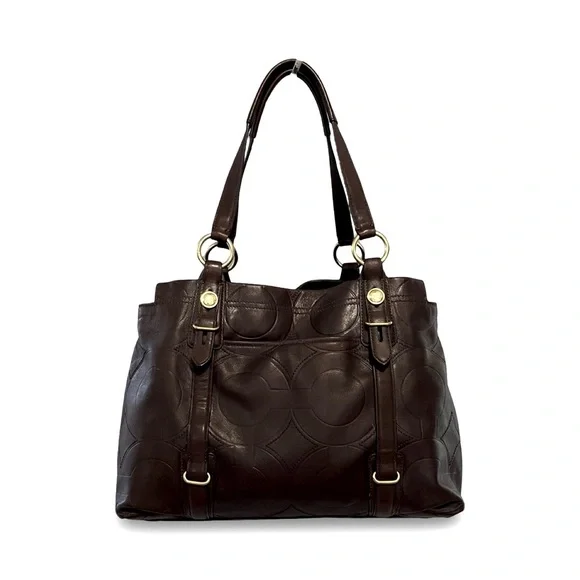 Coach Dark Brown Leather Shoulder Bag - Picture 4 of 11
